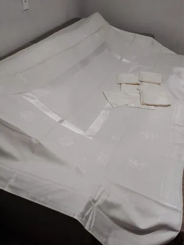  toalha de mesa de luxo com guardanapos coordenados