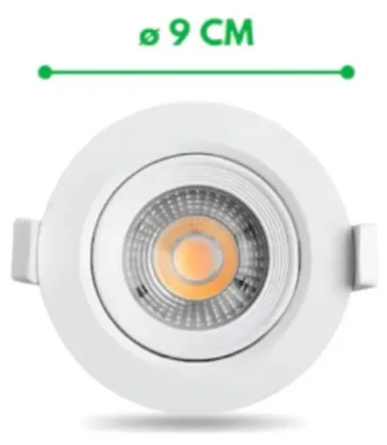 Kit Luminária Spot Led 7w Embutir Brnaco Quente 3000k Bivolt