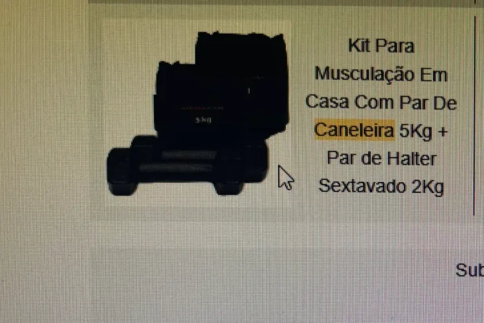 Kit para musculação