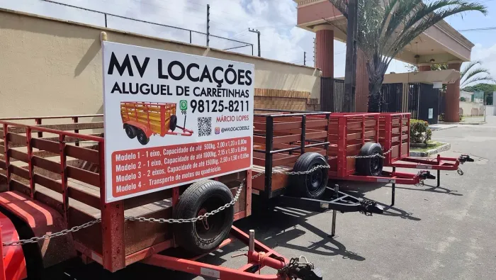 Aluguel de carretinhas, carroças, reboques, quadriciclo, utv, moto, varios modelos