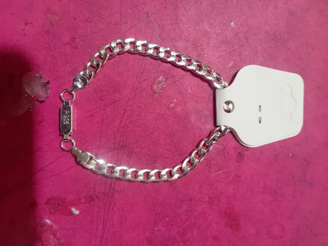 Pulseira masculina de prata esterlina P925*nova*!
