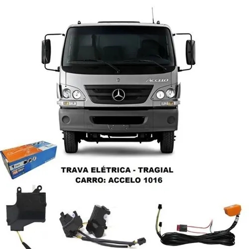 Kit Trava Elétrica Tragial + Alarme Pósitron TX360 - Caminhão Accelo 1016