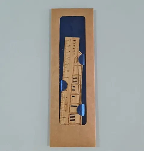 Marcador De Página/régua 15cm Em Mdf Shanghai Tower - Novo
