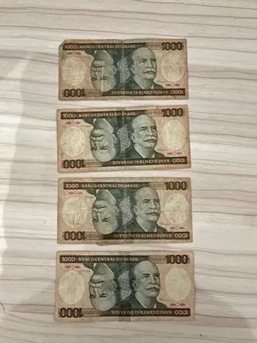 Nota-cédula de 1000 mil cruzeiros - Barão do Rio Branco. VALOR UNITÁRIO 