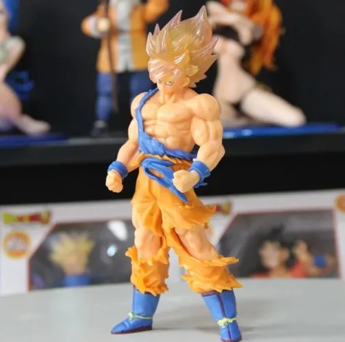 Boneco Dragon Ball Goku Ssj Z Super Dragonball Gt Figura Miniatura 18cm