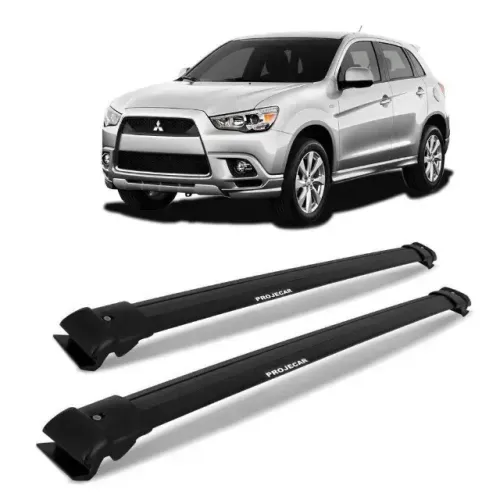 Rack Travessa de Teto Mitsubishi Outlander 2014 à 2020 - Larga Preta - Projecar
