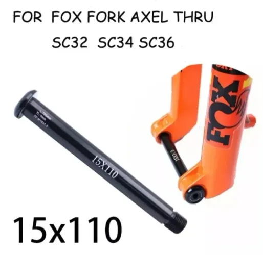 Eixo roda dianteira para suspensão FOX 110 x 15mm - MTB