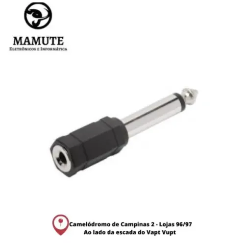 Adaptador de Aúdio P2 para P10 Mono