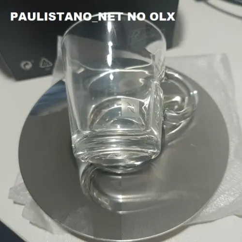 Xícara Nespresso View com pires aço inox