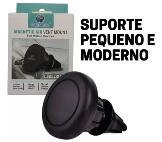 Suporte magnético para celular Fixação na saída de ar condicionado universal