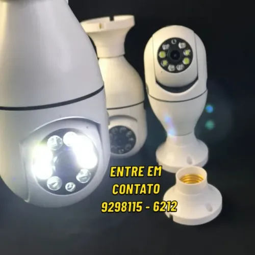camera lâmpada wifi visão noturna 360 - Entregamos 9h ás 23h
