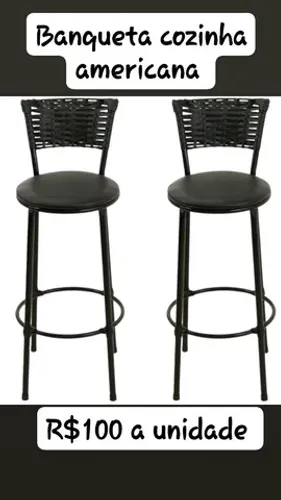 Banqueta cozinha americana R$100 a unidade!!!!