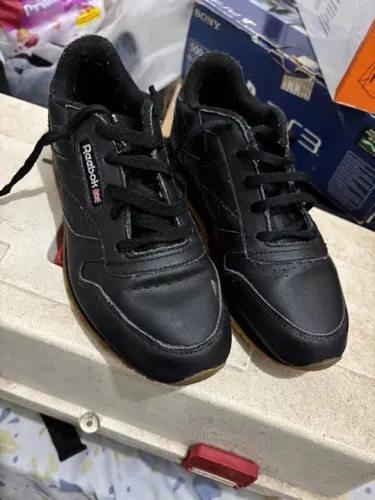 Tênis Reebok Classic Leather Preto infantil