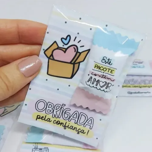 bala com tag personalizada