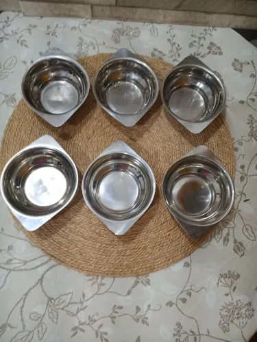 Conjunto vintage sobremesa aço inox inoxidável