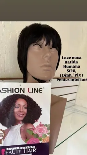 Peruca Lace Batida Humana