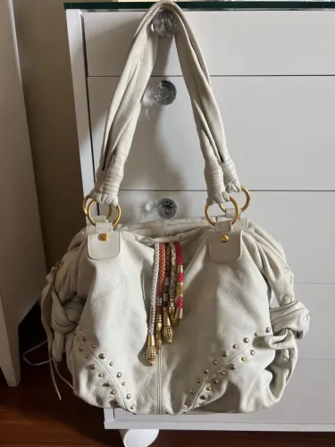 Bolsa de ombro Santa marinela em couro mesmo