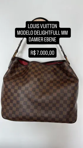 BOLSA LOUIS VUITTON ORIGINAL COURO LEGÍTIMO COM CERTIFICADO  COR MARROM 