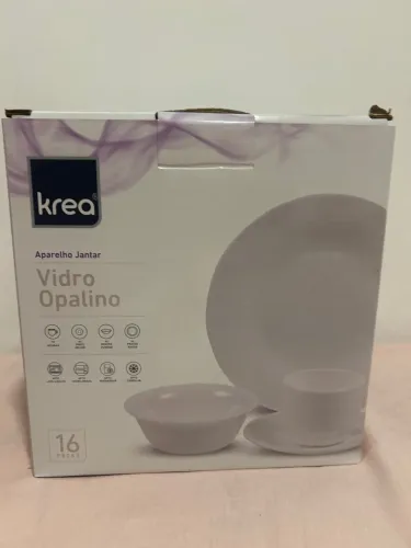 Aparelho de Jantar Vidro Opalino Krea 16 Peças