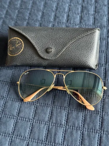 Óculos de sol Ray-Ban Aviator lente azul degradê