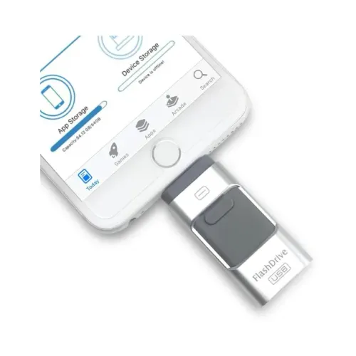 Pendrive 3.0  3em1 Micro e USB IOS Android Pc 2tb Ou 1900gb VIA App
