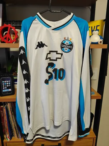 Camisa Camiseta Grêmio 2000 Segunda Camisa Tamanho G Mangas Longas N# 19 Kappa De Jogo