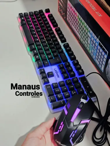 Kit Teclado e Mouse Gamer LED