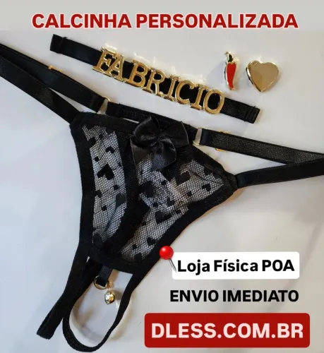 Calcinha personalizada com nome / frase