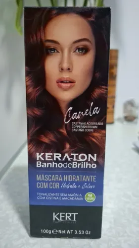 Keraton Banho de Brilho Canela - Máscara Hidratante com Cor
