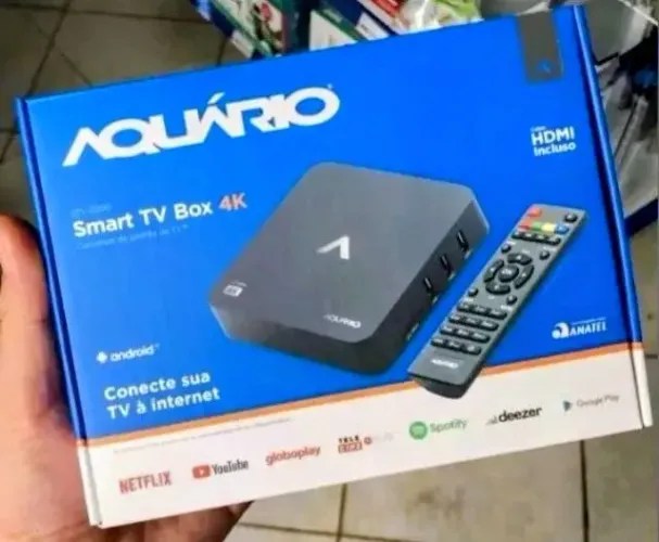 Tv box aquário com garantia 