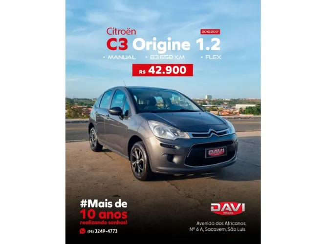 Citroen C3 Origine Pure Tech 1.2 Flex 12V MEC 2017