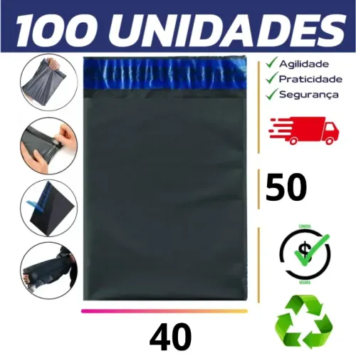 Envelope de Segurança 40x50 Envio Sedex Correios Ecommerce Shopee Mercadolivre Amazon Shei