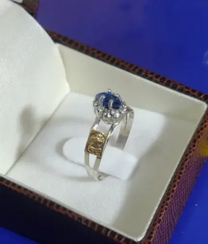 Anel Prata 950 Pedras Zircônias Todos as Cores