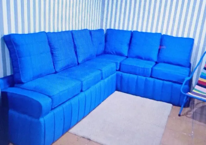 Sofá em L 6 lugares em módulos