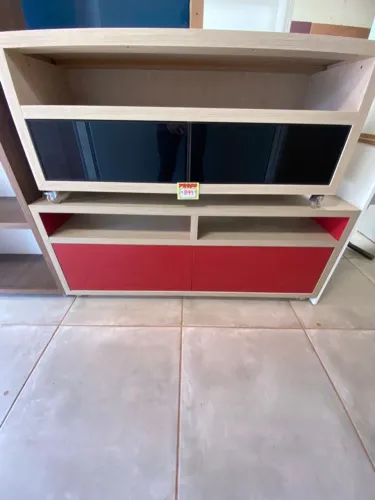HOME THEATER PARA TV E EQUIPAMENTOS COM GAVETA ORGANIZADORA