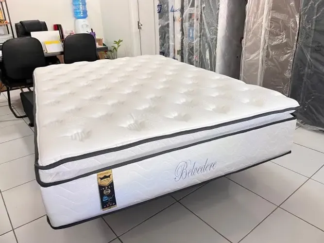 Colchão Casal Novo Molas Ensacadas Pillow Top Alto D40 Marca Hellen 12x sem Juros!