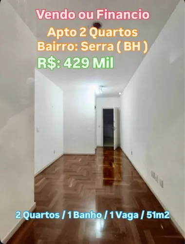 Vendo ou Financio apto 2 Quartos Serra BH 