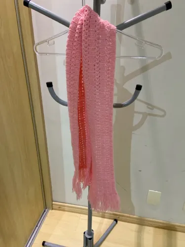 Cachecol Infantil Rosa Artesanal