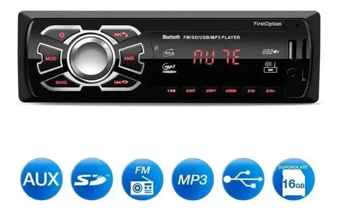 Som Carro com Atendimento Bluetooth de Ligações - Som Automotivo Rádio