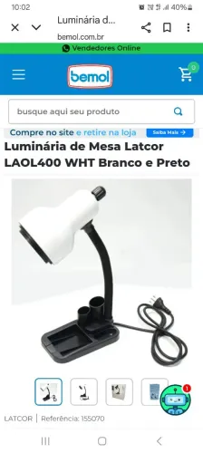 Luminária de mesa 