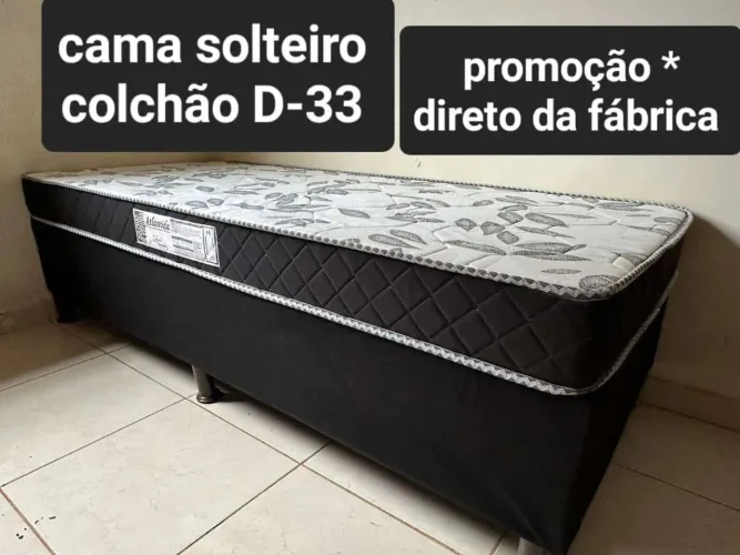 Cama solteiro colchão D-33 novo preço de fábrica