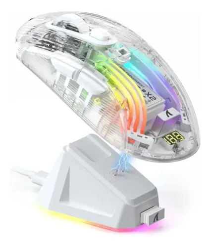 Mouse Gamer Attack Shark X2 Pro Tri Mode 22kdpi Cor Branco