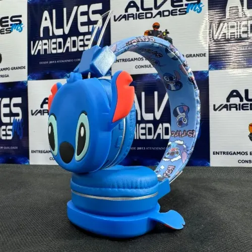 Fone de ouvido Bluetooth infantil Stitch