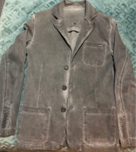 Blazer Masculino Cinza Acetinado