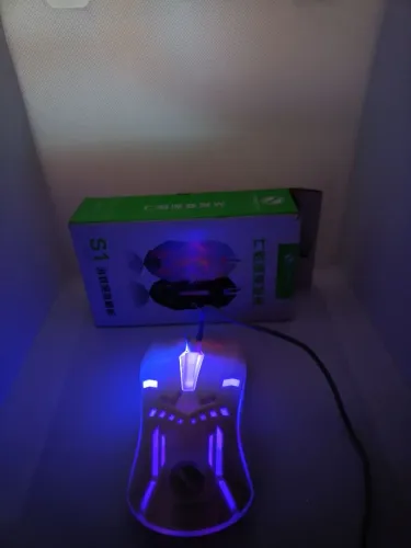 Mouse Gamer Branco com LED RGB - Novo!