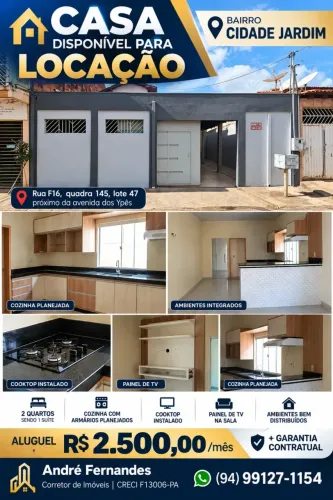 CASA DISPONÍVEL PARA LOCAÇÃO  BAIRRO CIDADE JARDIM