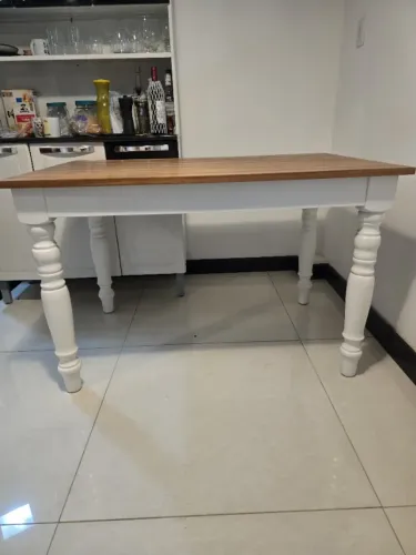 Mesa de jantar retangular madeira maciça