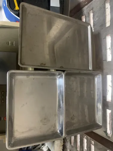 PROMO!!! Bandejas Cirúrgicas em Aço inox Autoclaváveis - usadas em bom estado - 3 unidades