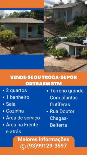Vendo ou troco casa em Belterra por outra em Santarém