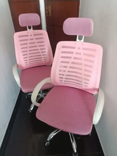 2 Cadeiras Ergonômicas Cor de Rosa